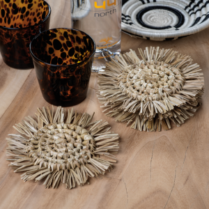 Fringed Pandan Coasters - Set of 4
