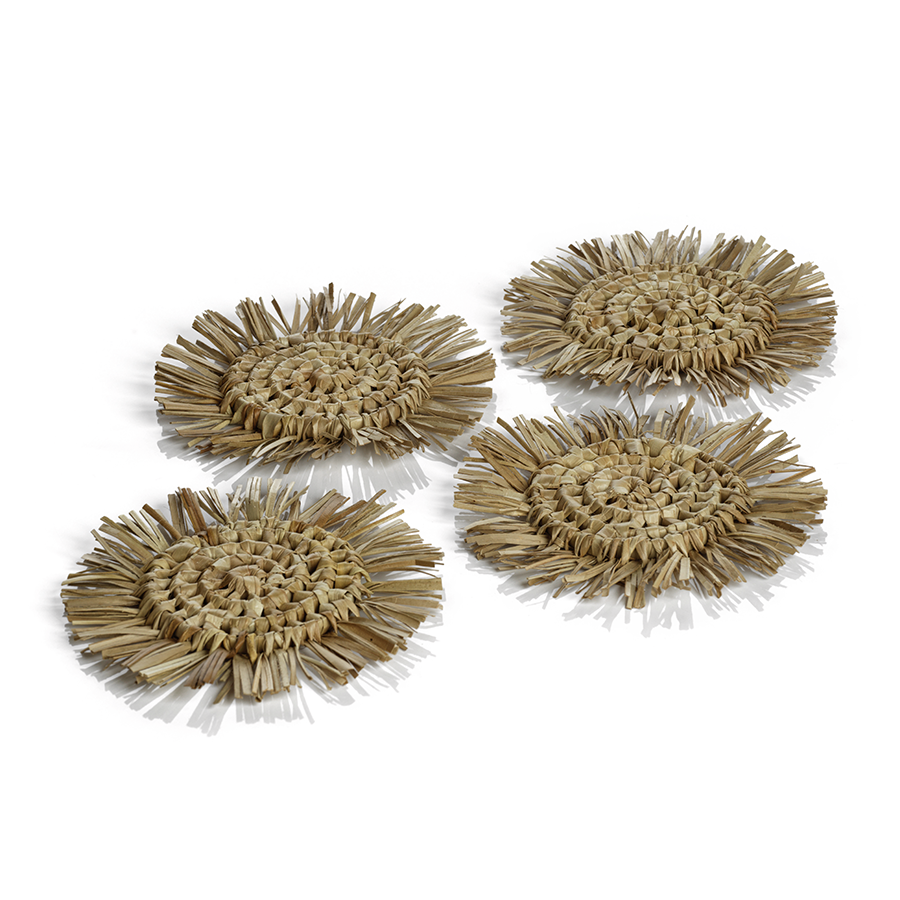 Fringed Pandan Coasters - Set of 4 - Image 2