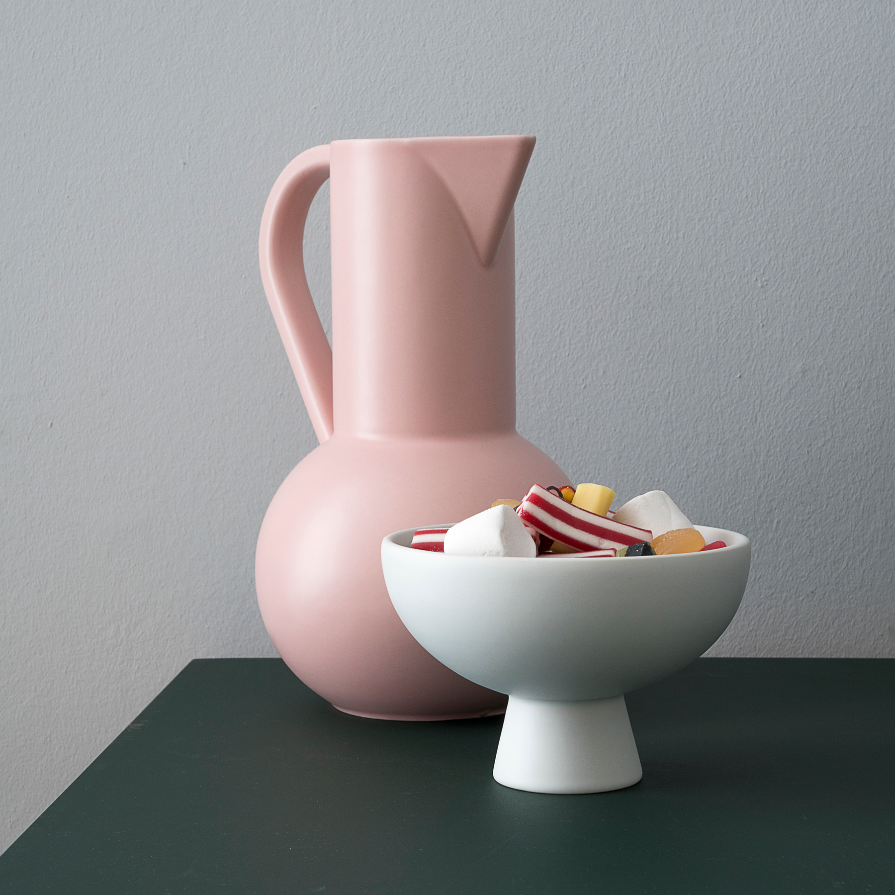 Small Vaporous Grey Footed Snack Bowl - Image 3