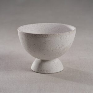 Textured Ceramic Footed Bowl