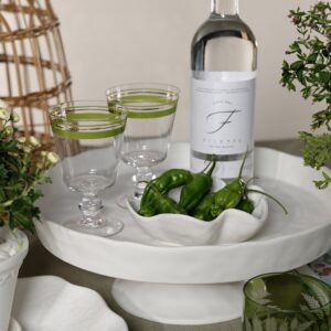 Ceramic Footed Serving Bowl