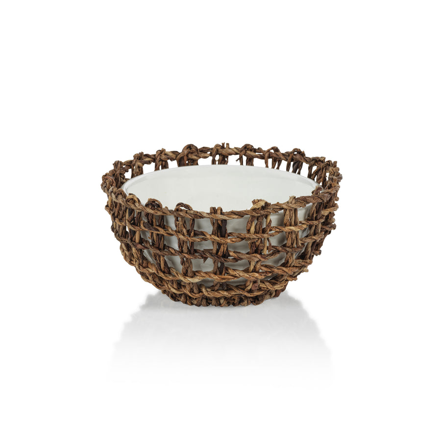 Woven Brown Condiment Bowl - Image 2