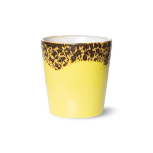 Yellow Reactive Glaze Coffee Cup
