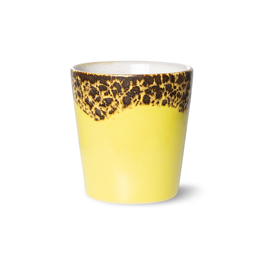 Yellow Reactive Glaze Coffee Cup