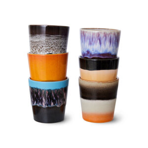 Speckled Stoneware Coffee Mugs - Set of 6