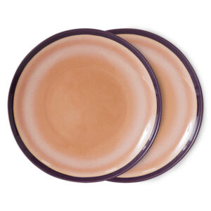 Reactive Glaze Stoneware Dinner Plates - Set of 2