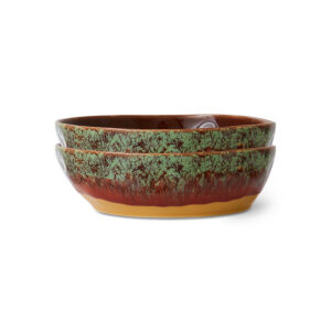 Reactive Glaze Pasta Bowls - Set of 2